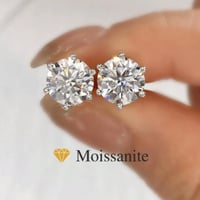 Image 2 of Full Diamond 4MM Earrings