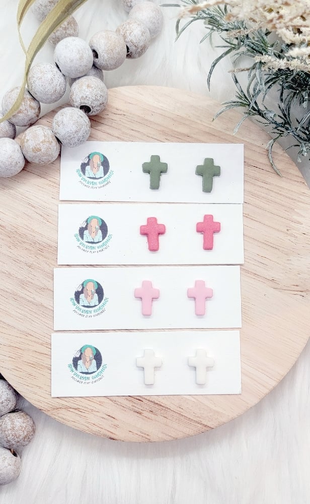 Image of Cross Studs. 