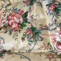 Image 3 of Vintage Glazed Cotton Chintzy Floral Mini Eiderdown £130