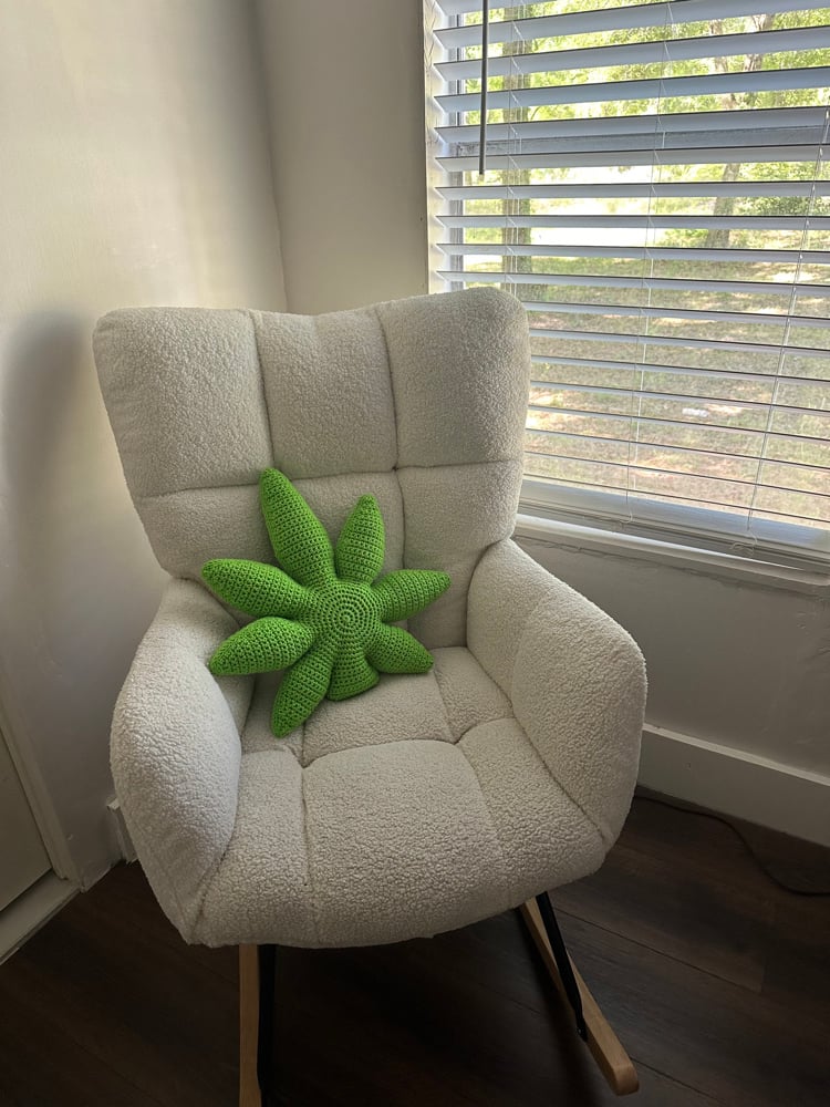Image of pot leaf pillow