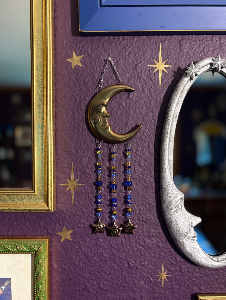 Image of Beaded Moon Wall Hanging #4