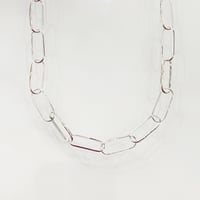 Image 1 of Sterling Silver Paperclip Chain Necklace