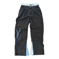 Double layered navy pants