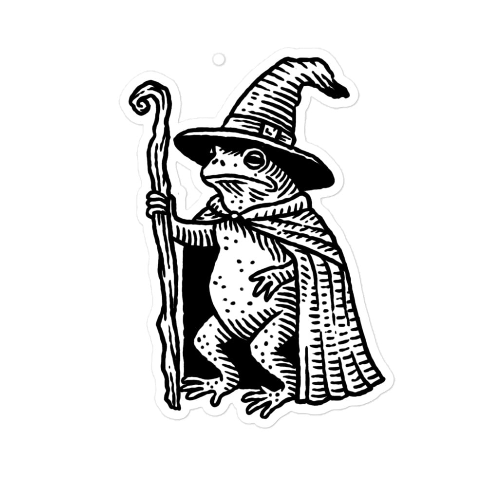 Image of Frog Wizard I sticker