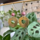 Image 2 of Rhodonite and Brass Earrings