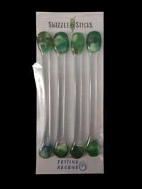 Image 2 of Fused Glass Swizzle Sticks 