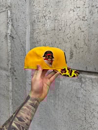 Image 3 of  GREEN BRIM BUMBLEBEE 🐝 YELLOW PITTSBURGH PIRATES CUSTOM FITTED CAP