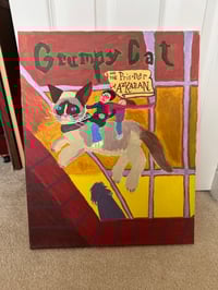 Grumpy Cat and the Prizoner of Azkaban, acrylic on canvas