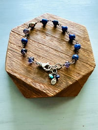 Image 3 of lapis and iolite charm bracelet