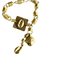 Image 1 of Olajide Meji // Brass Charmed Bracelet 