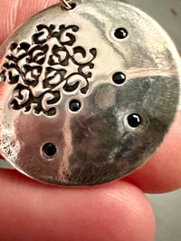 Image 4 of sapphire pendant with hand engraved Rumi quote