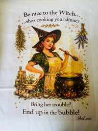Witchy Tea Towel Bubbling 