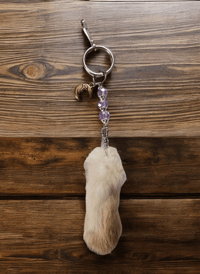 Moon Bunny Paw Keychain 