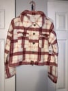 Peppermint Flannel Crop Top