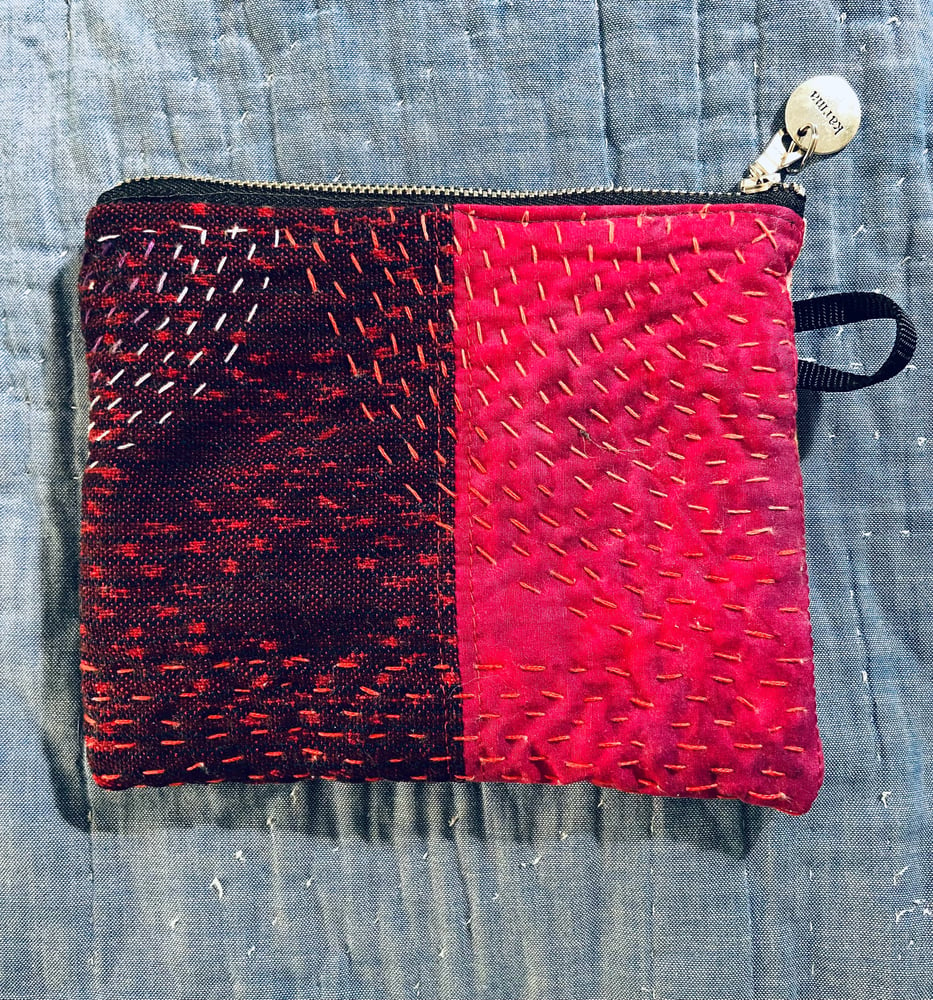 Image of Sashiko Zip Pouch 6