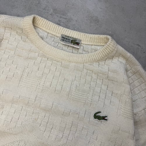 Image of 80s Chemise Lacoste Knitted Sweatshirt, size xs