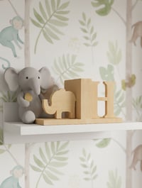 Initial and Elephant Bookends