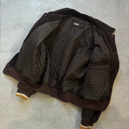 Image of Diesel Suede Leather Jacket, size small