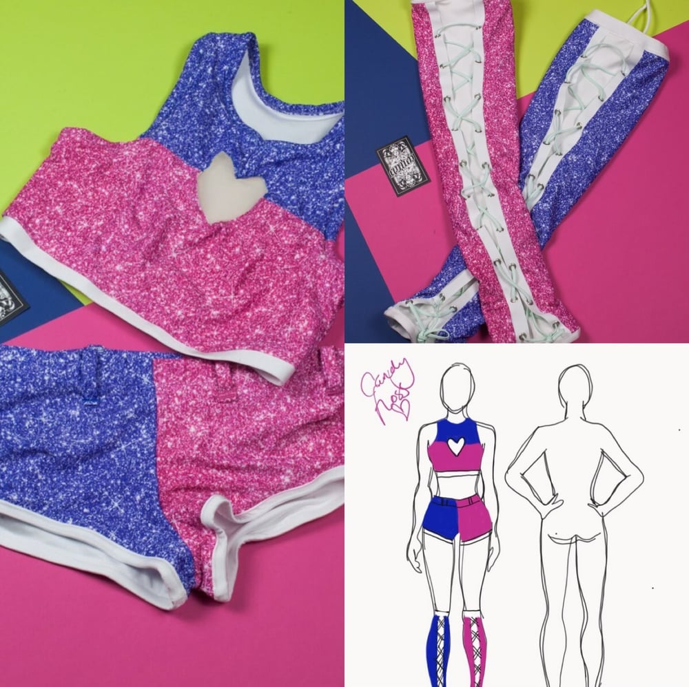 Image of 20% OFF Pink and Blue Wrestling Gear - Clearance