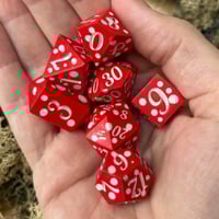 Image 4 of Handmade Mushroom Dice Set | Set 1 White Ink