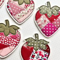 Image 3 of Patchwork Strawberry decoration 