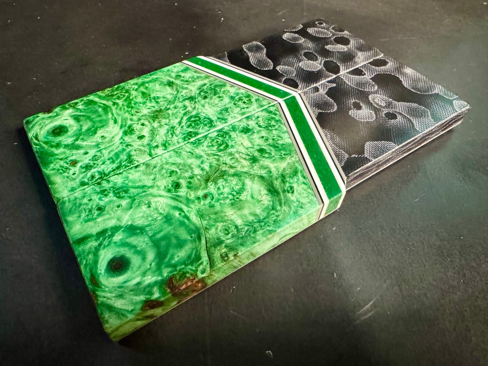 Image of Raffir Noble Wasp & Box Elder Burl Segmented Knife Scales