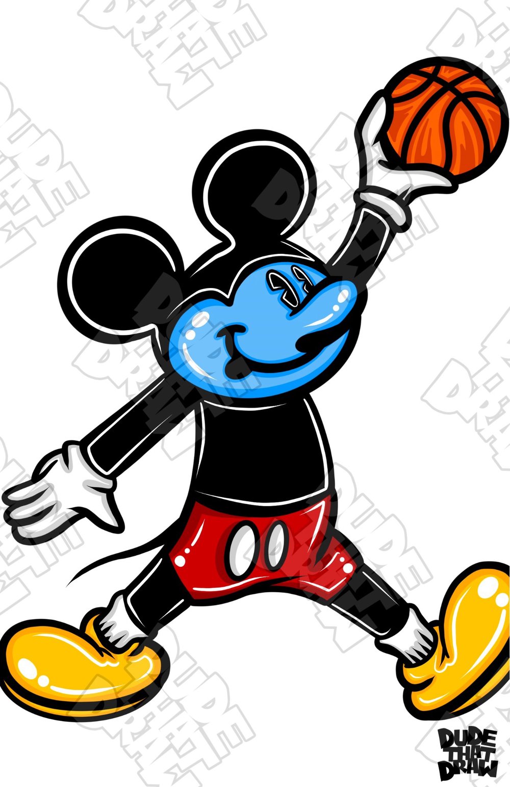 Mickey “MJ” Smurf Print