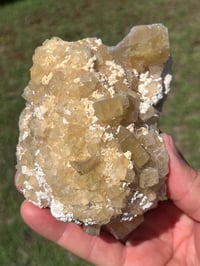 Image 7 of Yellow Cubic Fluorite & Barite Specimen | Beijing China #2654