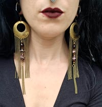 Image 5 of Brass Chain Fringe Earrings - set 1