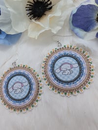Image 1 of cinnamaroll picnic earrings