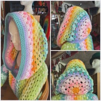 Image 3 of CROCHET PATTERN Magic Hooded Jumper - Hexi granny sweater with hood