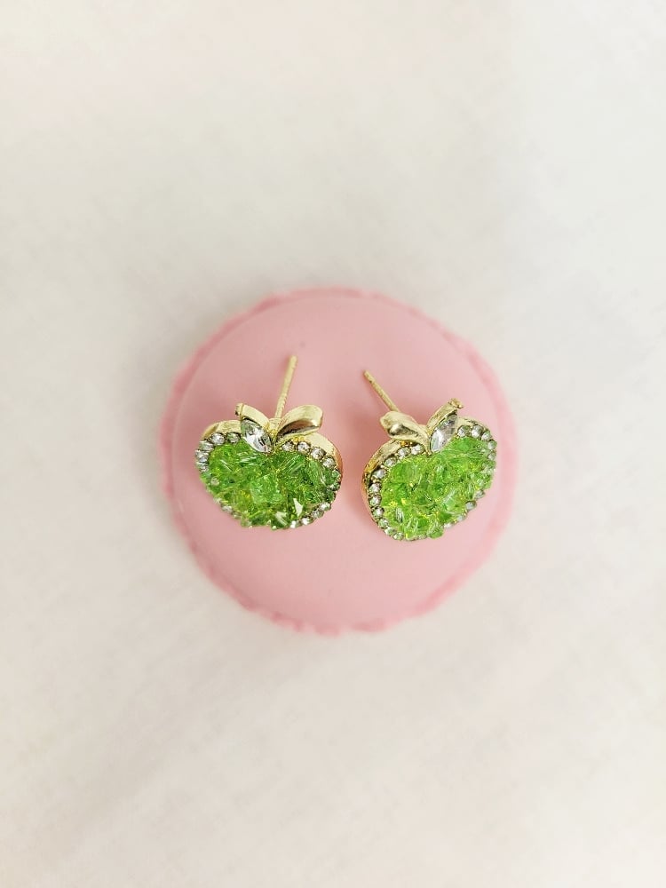 Image of Honeycrisp Apple Stud Earrings 