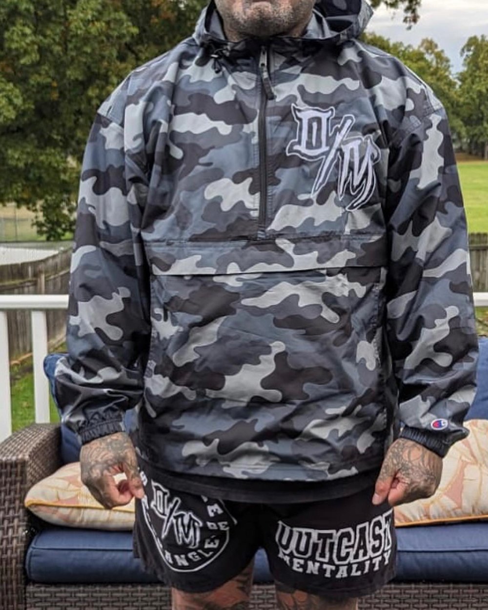 O/M Champion Embroidered Windbreaker URBAN CAMO