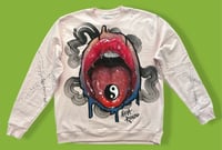 Image 1 of “YIN YANG” CUSTOM PAINTED SWEATSHIRT SIZE XL