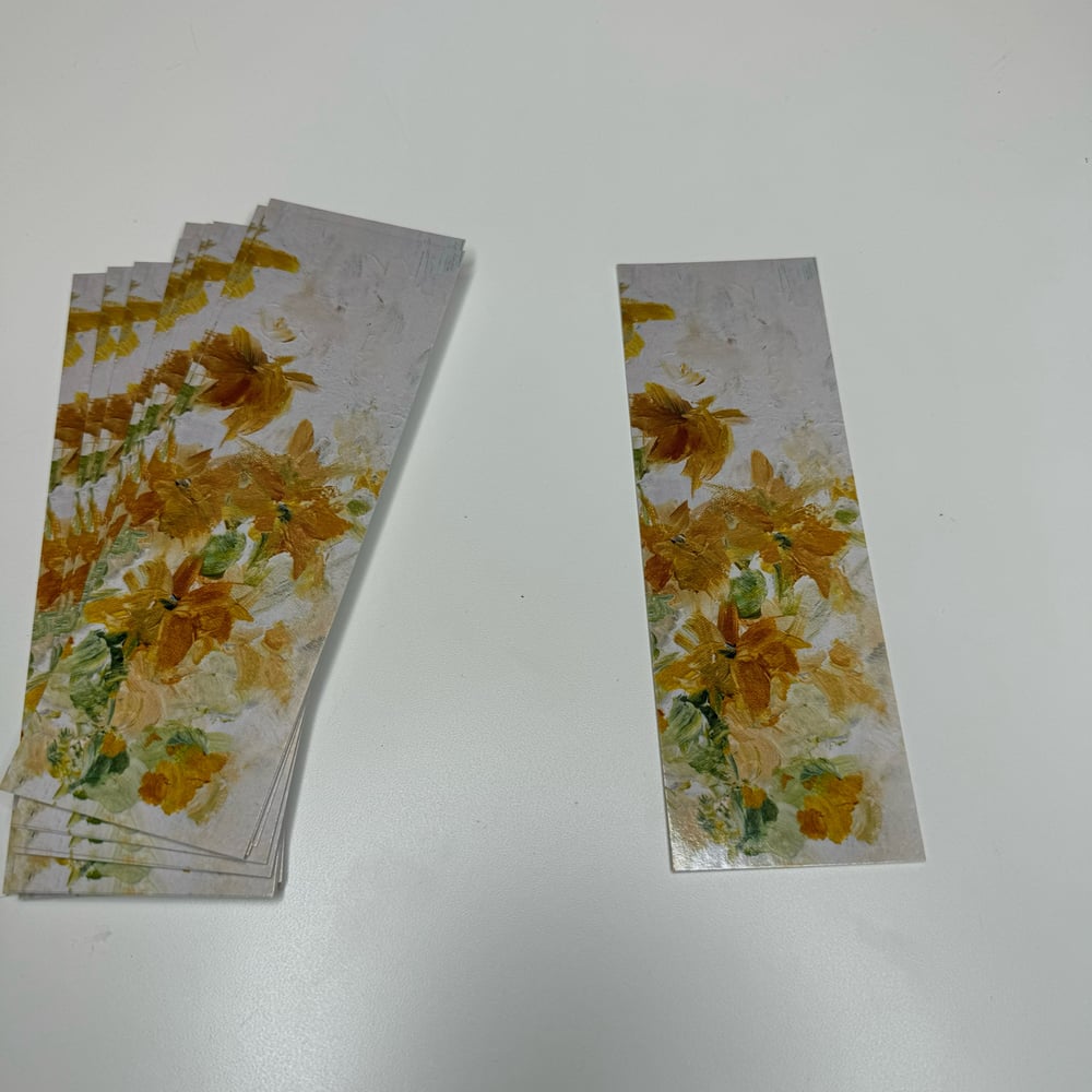 Image of Bookmark-yellow flowers