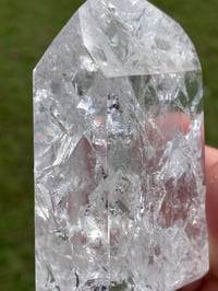 Image 16 of Crackle Quartz Crystal Point With Rainbows #1452