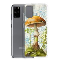 Image 16 of Gorgeous Blue Filigree and Orange Mushroom Fungus Clear Case for Samsung®