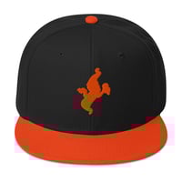 Image 1 of Embroidered Orange Mic Snap Back