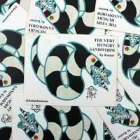 The very hungry Sandworm 3” matte sticker