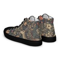 Image 6 of Boho Nature Cottagecore Inspired Deer In a Forest Women’s high top canvas shoes