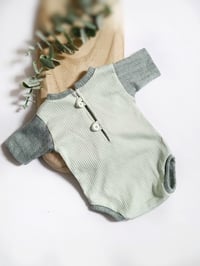 Image 1 of Newborn boy photoshoot bodysuit | Amir | sage | celadon