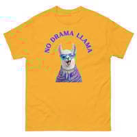 Image 1 of Unisex classic tee, No Drama Llama Funny Cute Llama with Sunglasses
