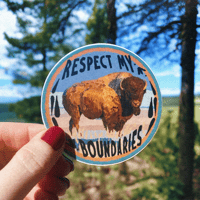 Bison Boundaries Sticker