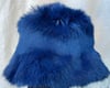 Navy Fluffy Fur Bucket Hat