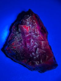 Image 12 of Large Black Rose Fluorite Red UV Specimen | Pakistan #2847