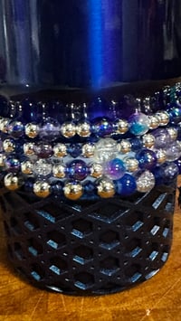 Image 2 of Star Shine Tumbler Blue and Purlple Tumbler Bracelet Stack