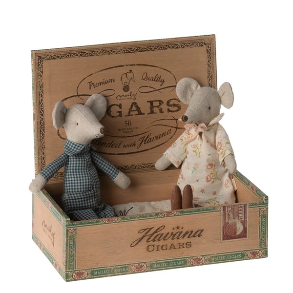Image of Maileg - Grandma and Grandpa Mice in Box