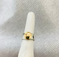 Image 1 of Stg sil and big gold blob ring size O1/2 