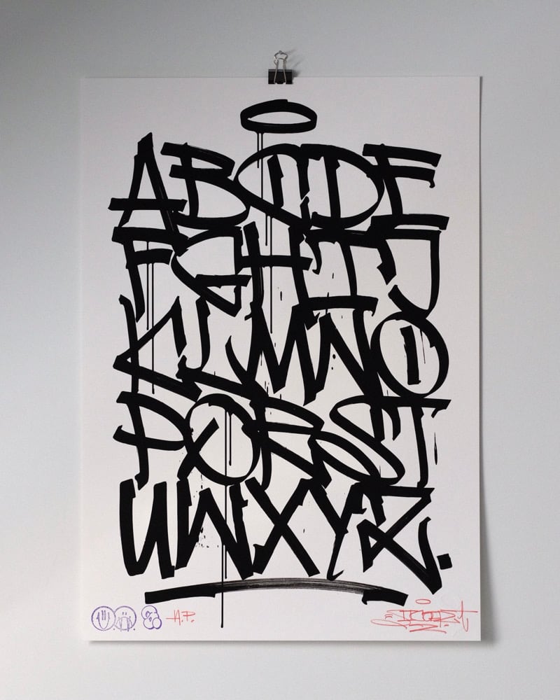 Image of CHISEL ALPHABET BLACK