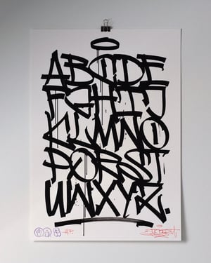 Image of CHISEL ALPHABET BLACK